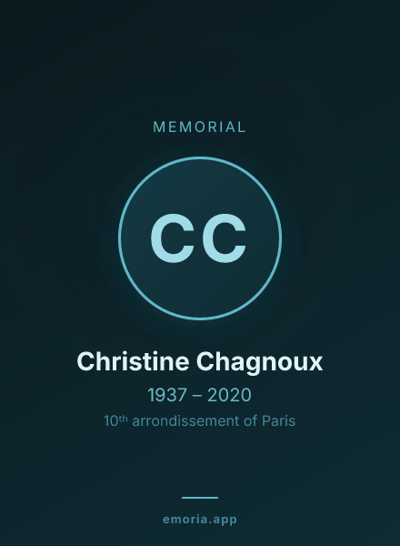 Memorial portrait of Christine Chagnoux