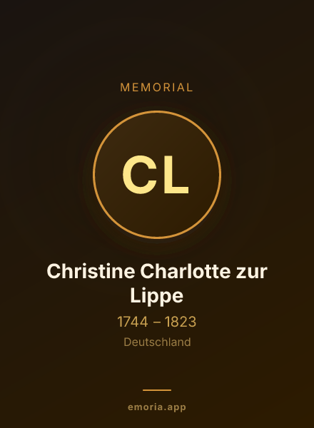 Memorial portrait of Christine Charlotte zur Lippe