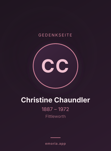 Gedenkportrait von Christine Chaundler