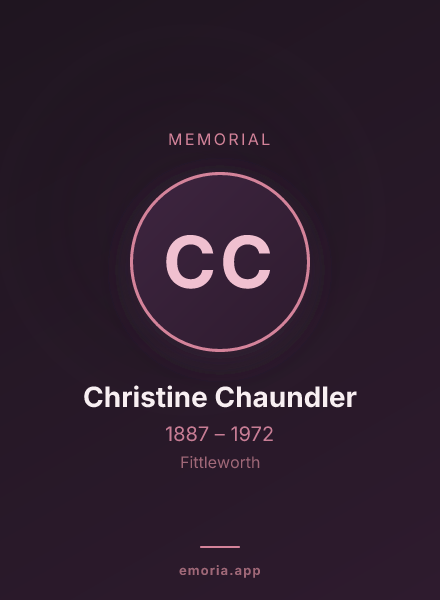 Memorial portrait of Christine Chaundler