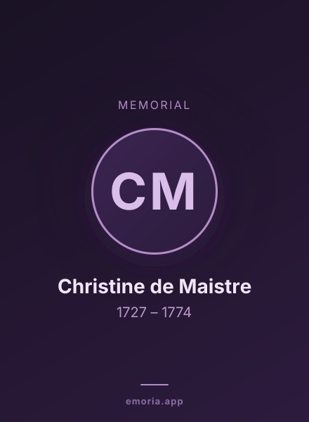 Memorial portrait of Christine de Maistre