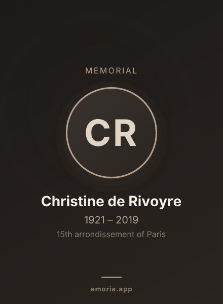 Memorial portrait of Christine de Rivoyre