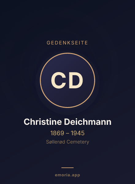 Gedenkportrait von Christine Deichmann
