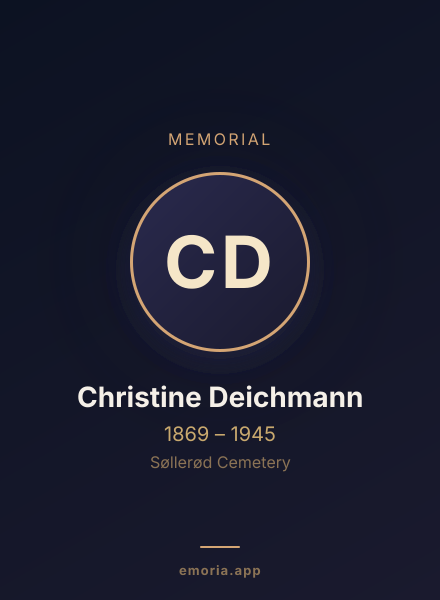 Memorial portrait of Christine Deichmann