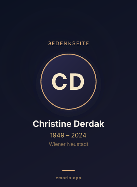 Gedenkportrait von Christine Derdak