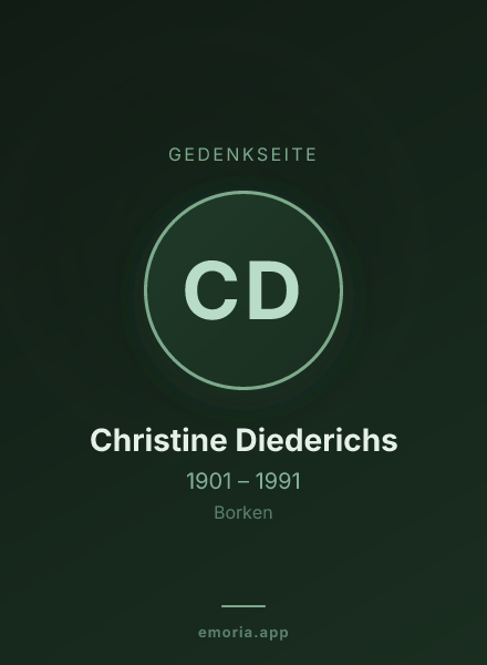Gedenkportrait von Christine Diederichs