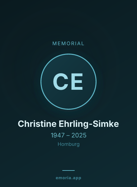 Memorial portrait of Christine Ehrling-Simke