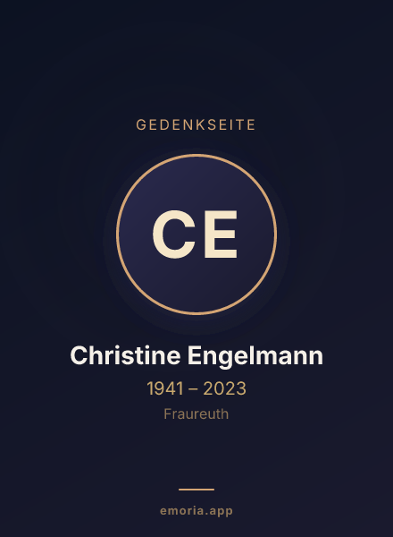 Gedenkportrait von Christine Engelmann