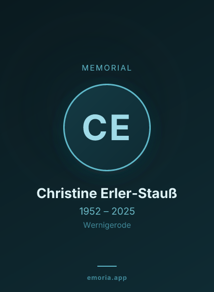 Memorial portrait of Christine Erler-Stauß