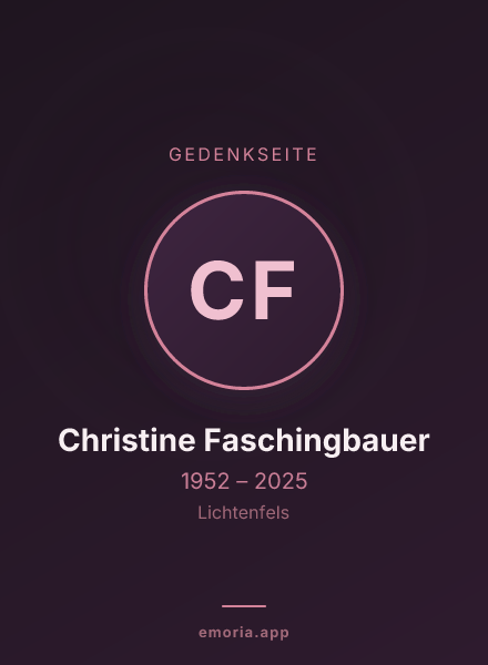 Gedenkportrait von Christine Faschingbauer