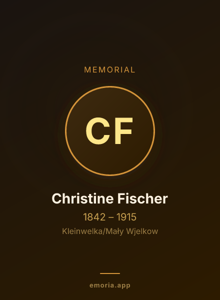 Memorial portrait of Christine Fischer
