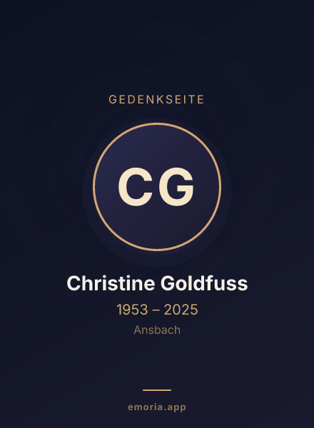 Gedenkportrait von Christine Goldfuss