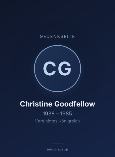 Gedenkportrait von Christine Goodfellow