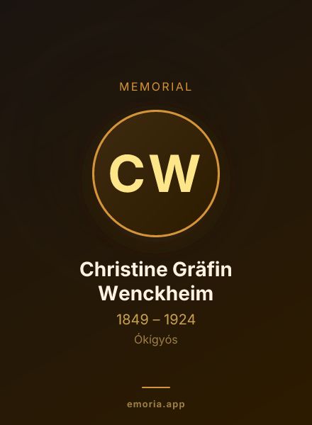 Memorial portrait of Christine Gräfin Wenckheim
