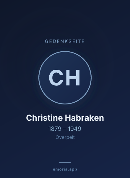 Gedenkportrait von Christine Habraken