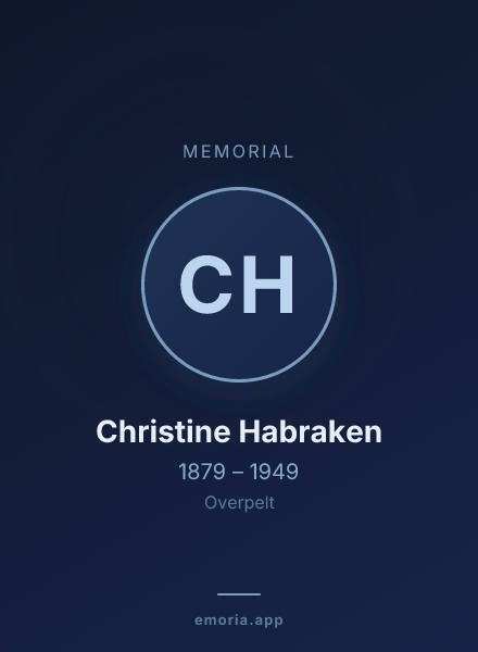 Memorial portrait of Christine Habraken
