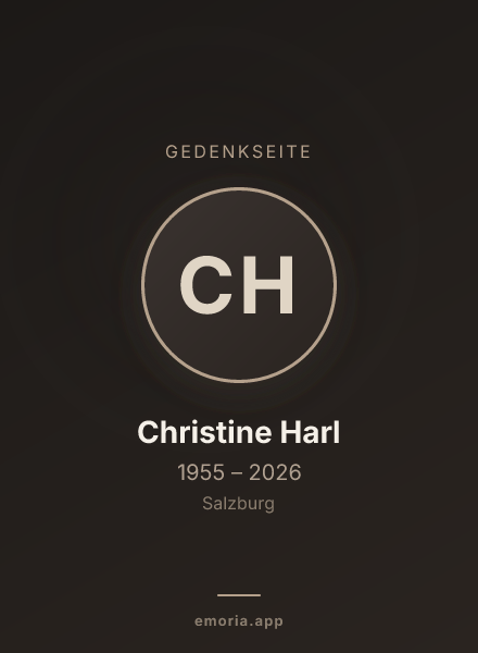 Gedenkportrait von Christine Harl