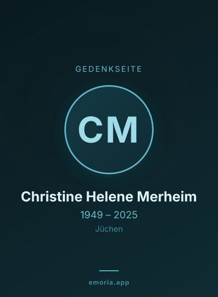 Gedenkportrait von Christine Helene Merheim