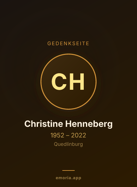 Gedenkportrait von Christine Henneberg
