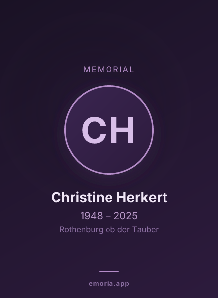Memorial portrait of Christine Herkert