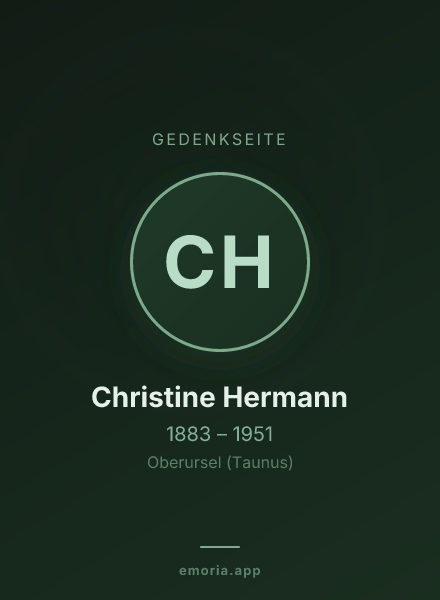 Gedenkportrait von Christine Hermann