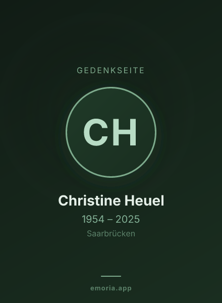 Gedenkportrait von Christine Heuel