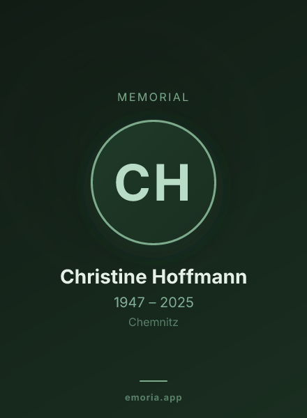 Memorial portrait of Christine Hoffmann