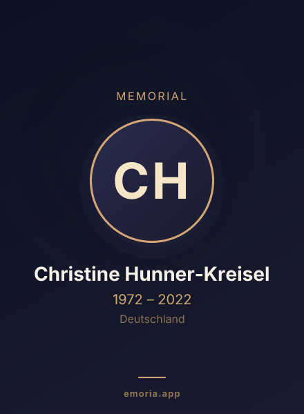 Memorial portrait of Christine Hunner-Kreisel