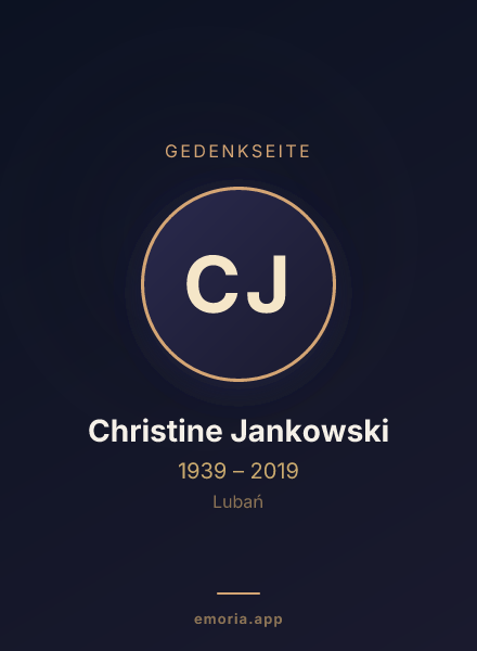 Gedenkportrait von Christine Jankowski