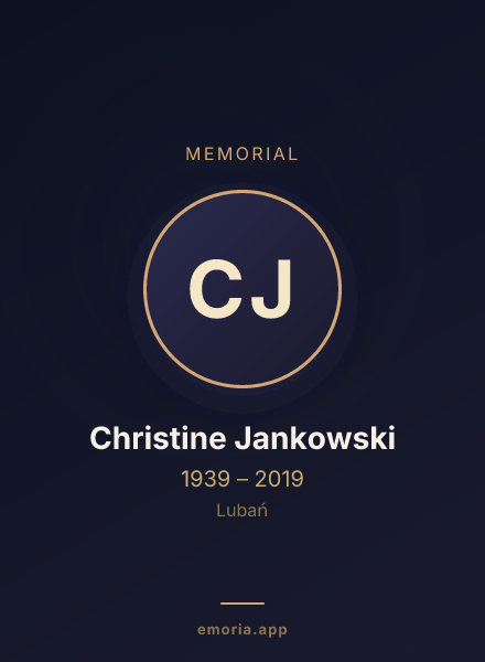 Memorial portrait of Christine Jankowski