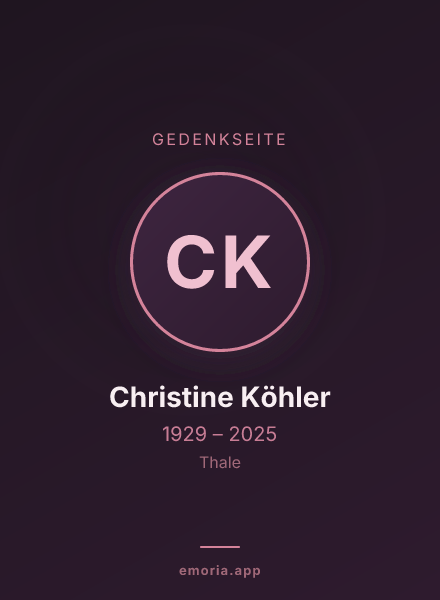 Gedenkportrait von Christine Köhler