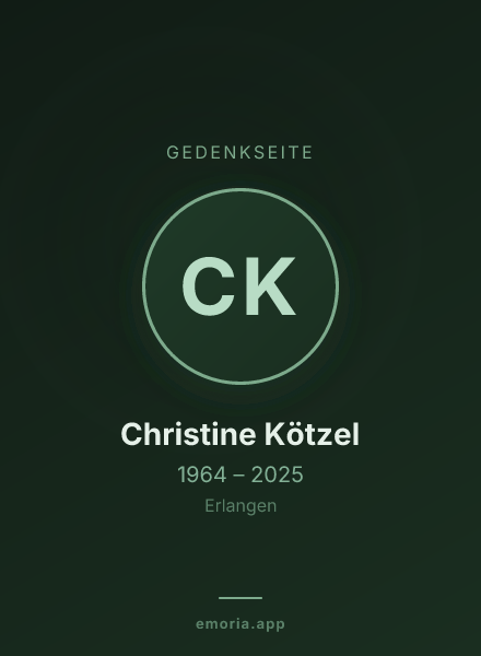 Gedenkportrait von Christine Kötzel