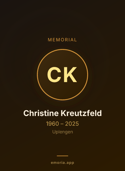 Memorial portrait of Christine Kreutzfeld