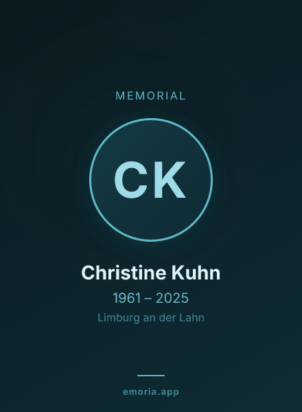 Memorial portrait of Christine Kuhn