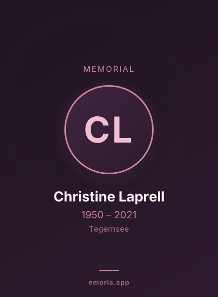 Memorial portrait of Christine Laprell