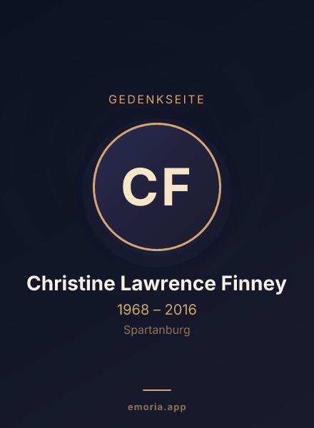 Gedenkportrait von Christine Lawrence Finney