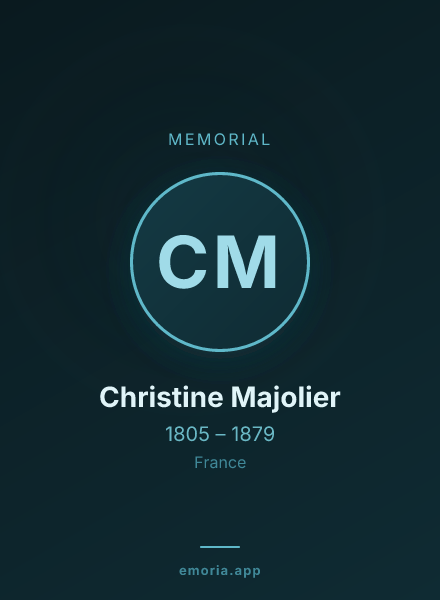 Memorial portrait of Christine Majolier