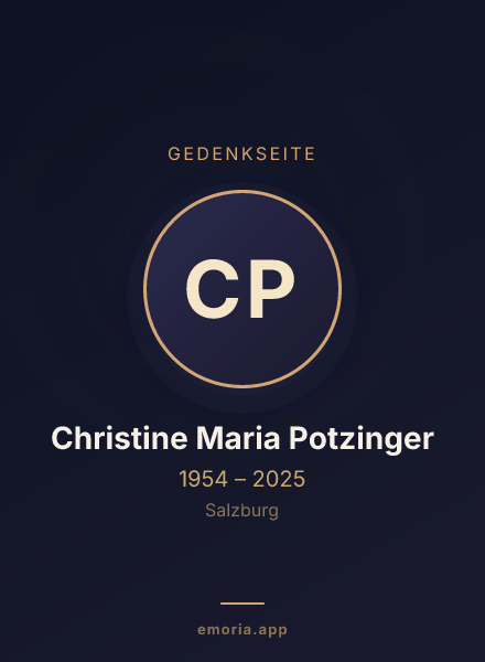 Gedenkportrait von Christine Maria Potzinger