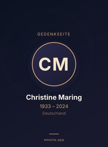 Gedenkportrait von Christine Maring
