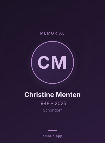 Memorial portrait of Christine Menten