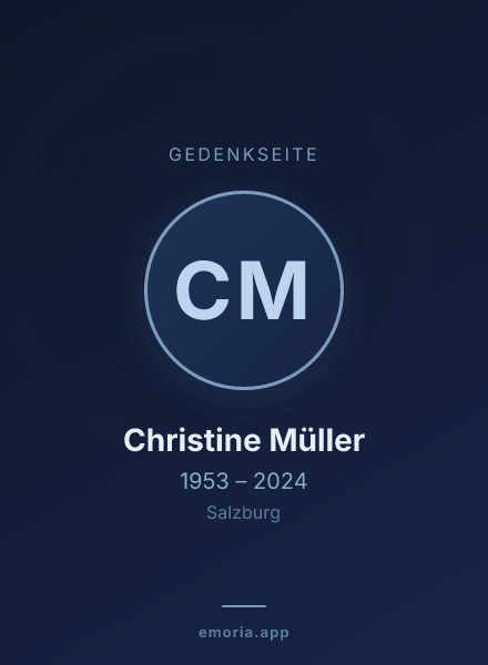 Gedenkportrait von Christine Müller