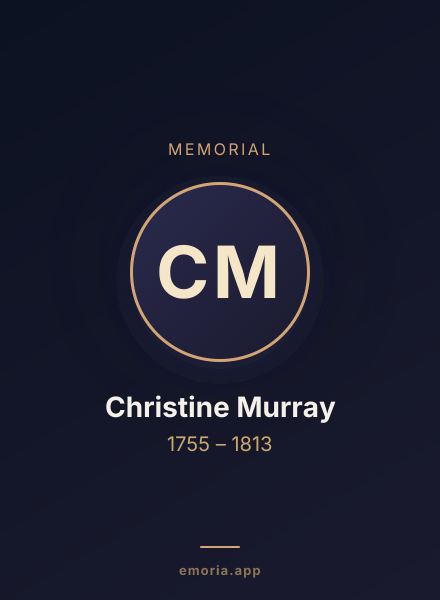 Memorial portrait of Christine Murray
