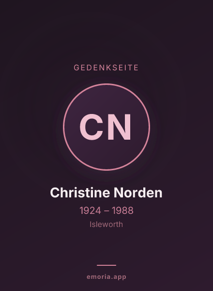 Gedenkportrait von Christine Norden