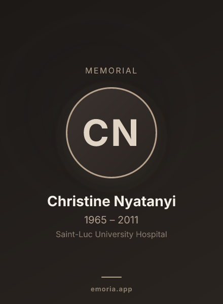 Memorial portrait of Christine Nyatanyi