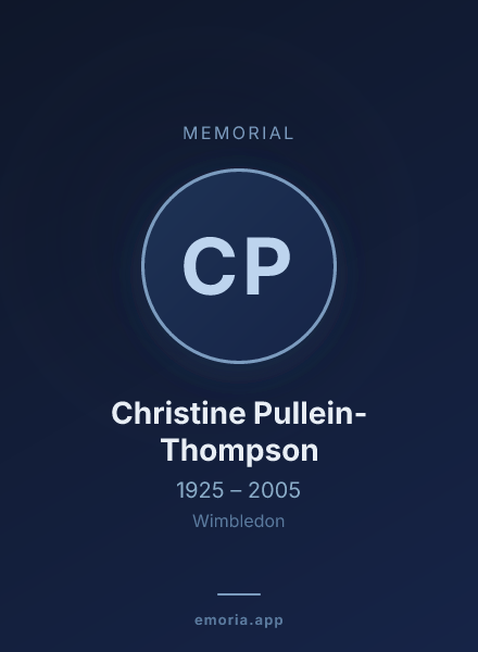 Memorial portrait of Christine Pullein-Thompson