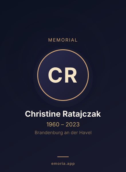 Memorial portrait of Christine Ratajczak