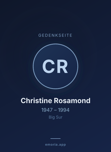 Gedenkportrait von Christine Rosamond