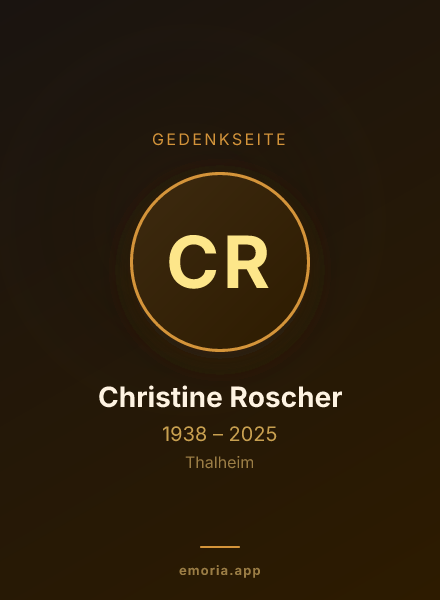 Gedenkportrait von Christine Roscher