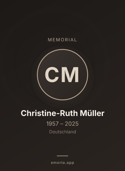 Memorial portrait of Christine-Ruth Müller