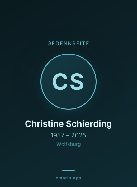 Gedenkportrait von Christine Schierding